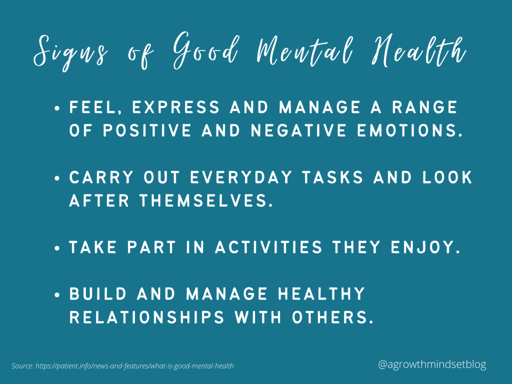 Signs of Good Mental Health