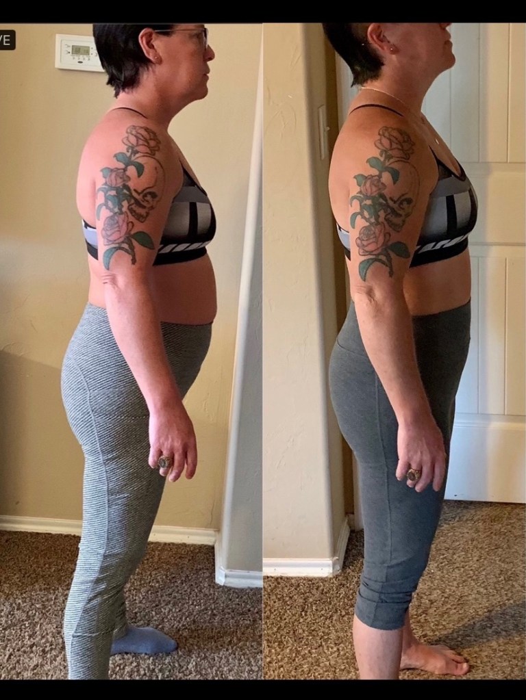 Julie's progress picture